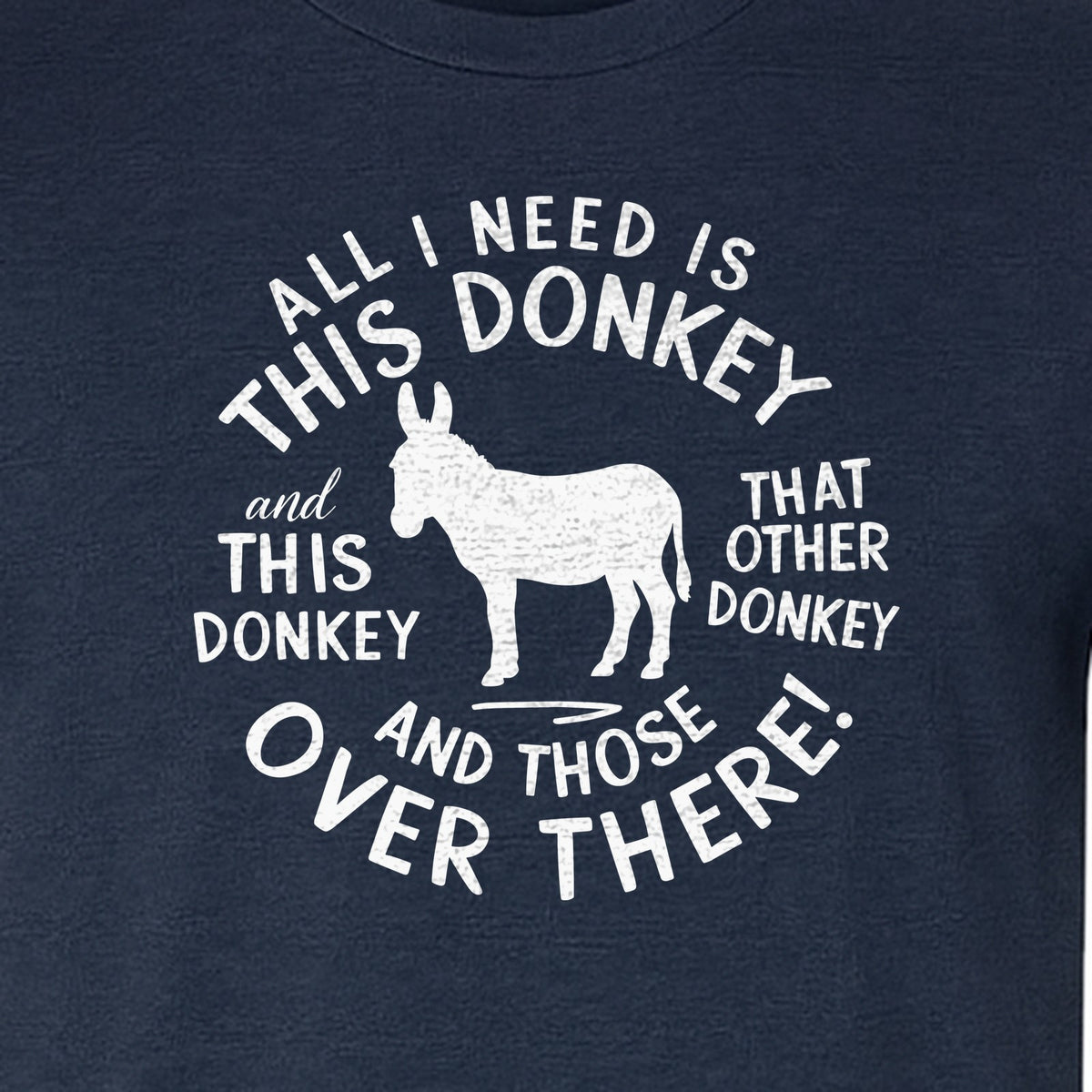 All I Need Is This Donkey T-Shirt, Funny Farm Animal Graphic for Mule and Ranch Lovers