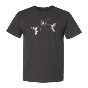Hummingbird T-Shirt, Dandelion Flight Graphic for Birdwatchers and Nature Lovers