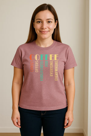 Christian Coffee T-Shirt, Christ Offers Forgiveness for Everyone Everywhere Faith Gift
