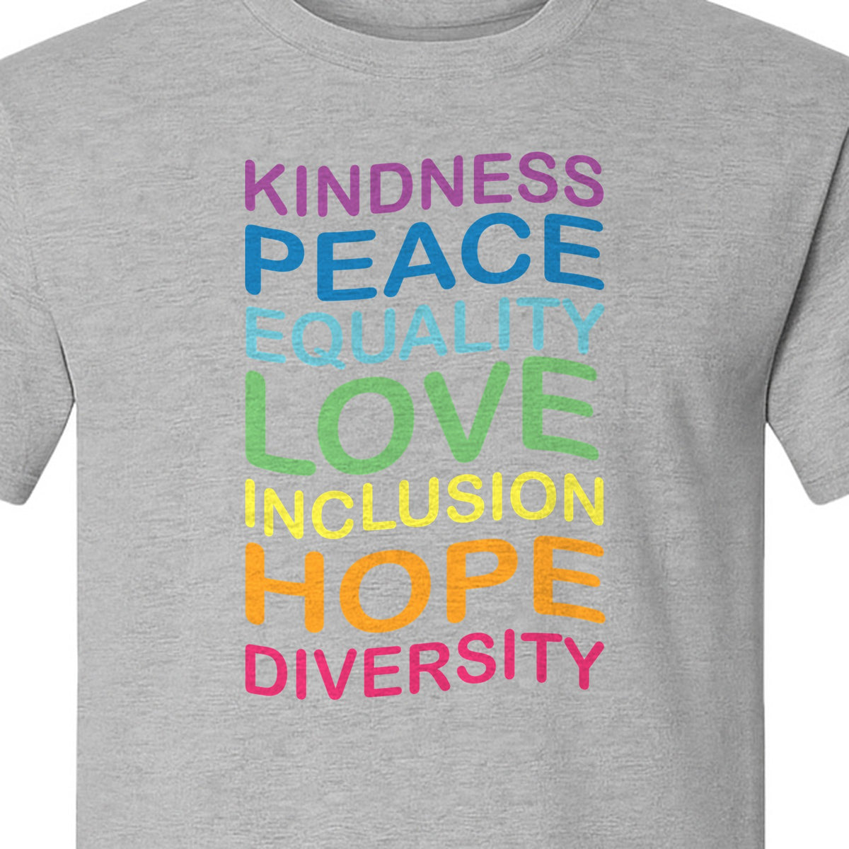 Inclusion Counts T-Shirt, Kindness Peace Equality Love Diversity Statement Design