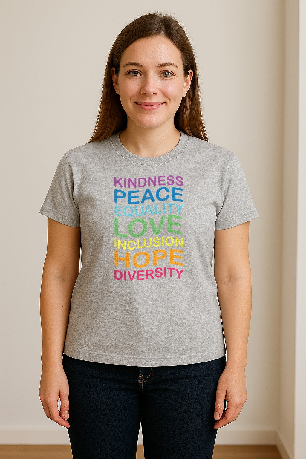 Inclusion Counts T-Shirt, Kindness Peace Equality Love Diversity Statement Design