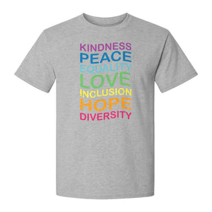 Inclusion Counts T-Shirt, Kindness Peace Equality Love Diversity Statement Design
