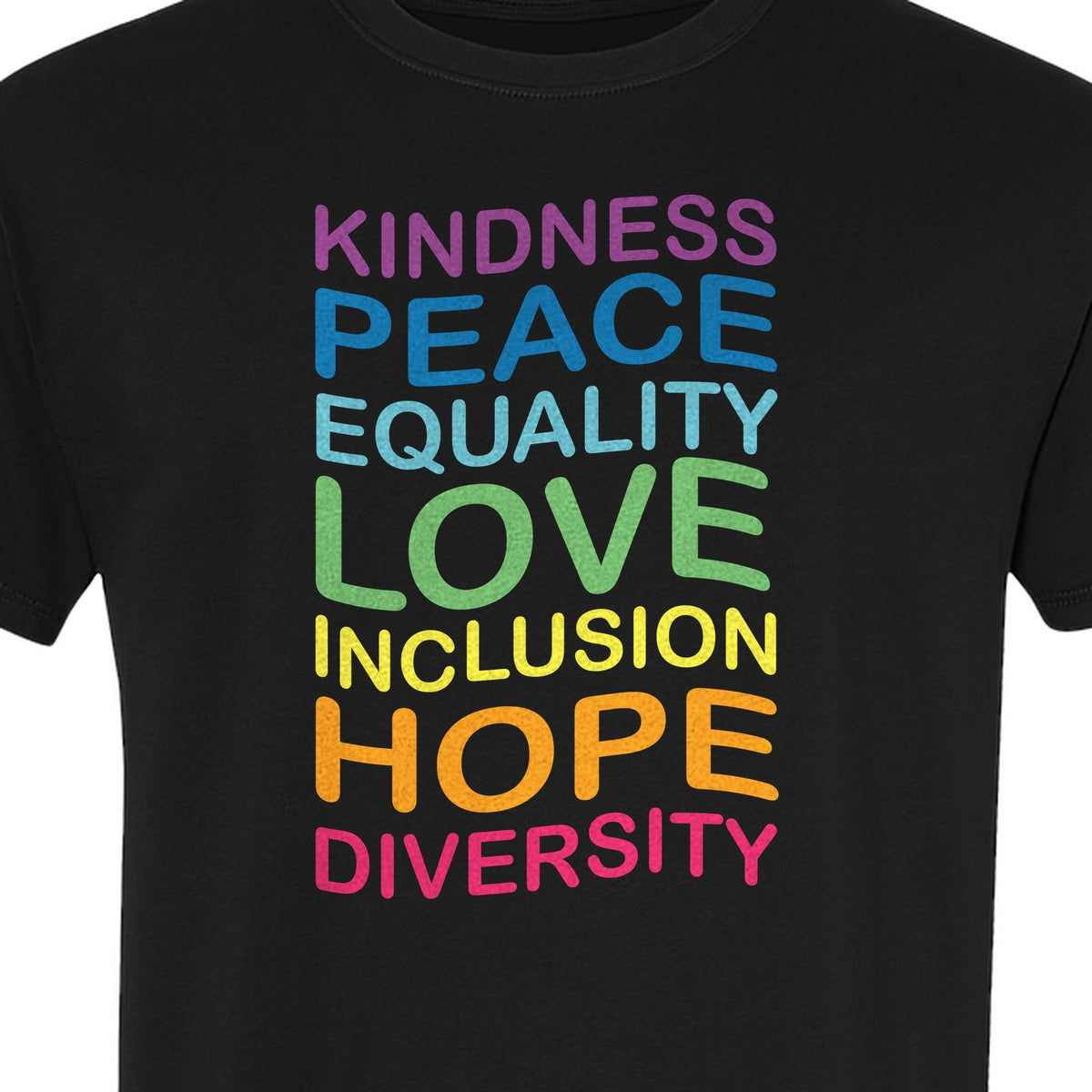 Inclusion Counts T-Shirt, Kindness Peace Equality Love Diversity Statement Design