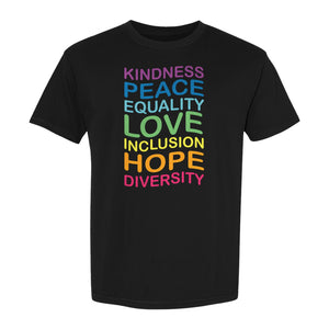 Inclusion Counts T-Shirt, Kindness Peace Equality Love Diversity Statement Design