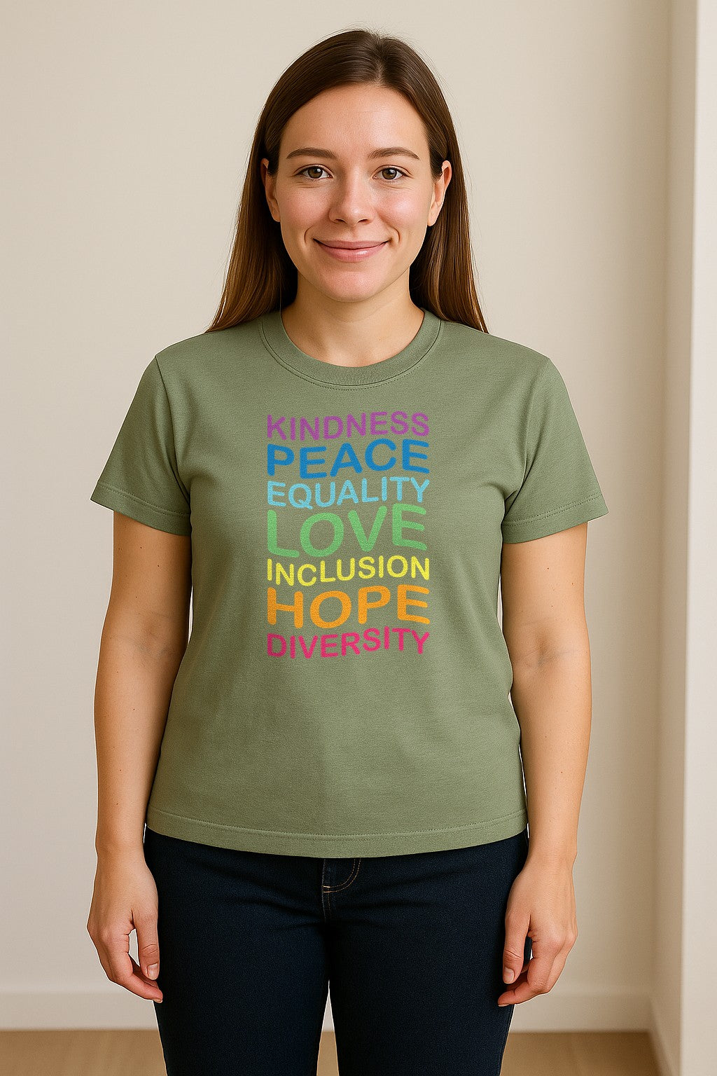 Inclusion Counts T-Shirt, Kindness Peace Equality Love Diversity Statement Design