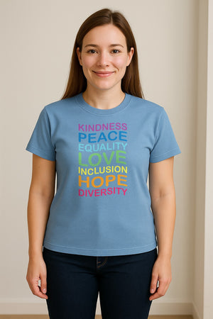 Inclusion Counts T-Shirt, Kindness Peace Equality Love Diversity Statement Design