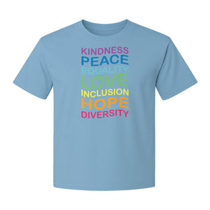 Inclusion Counts T-Shirt, Kindness Peace Equality Love Diversity Statement Design