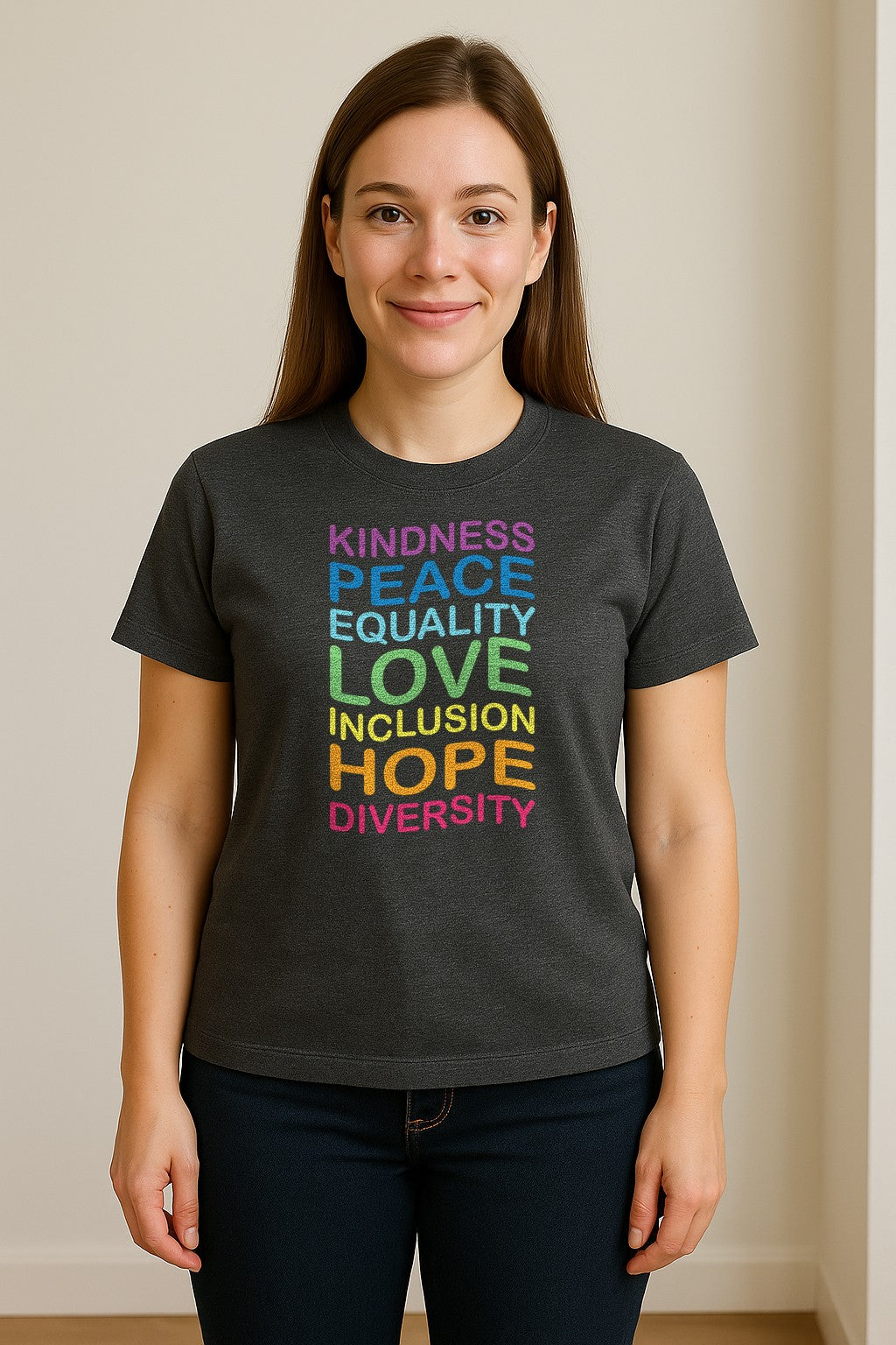 Inclusion Counts T-Shirt, Kindness Peace Equality Love Diversity Statement Design