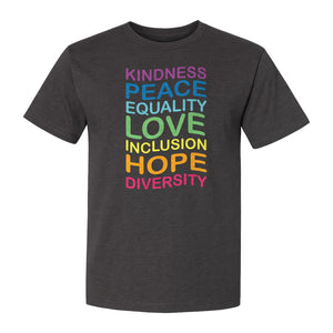 Inclusion Counts T-Shirt, Kindness Peace Equality Love Diversity Statement Design