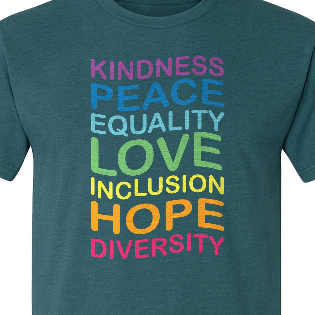 Inclusion Counts T-Shirt, Kindness Peace Equality Love Diversity Statement Design