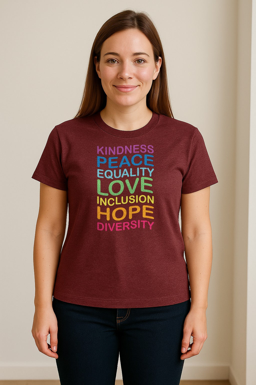 Inclusion Counts T-Shirt, Kindness Peace Equality Love Diversity Statement Design