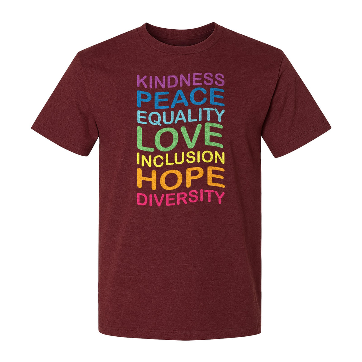 Inclusion Counts T-Shirt, Kindness Peace Equality Love Diversity Statement Design