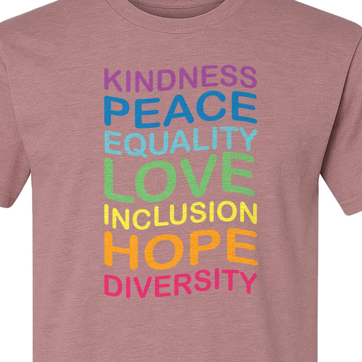 Inclusion Counts T-Shirt, Kindness Peace Equality Love Diversity Statement Design