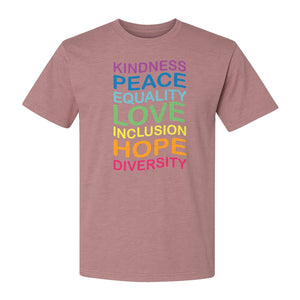 Inclusion Counts T-Shirt, Kindness Peace Equality Love Diversity Statement Design
