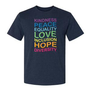 Inclusion Counts T-Shirt, Kindness Peace Equality Love Diversity Statement Design