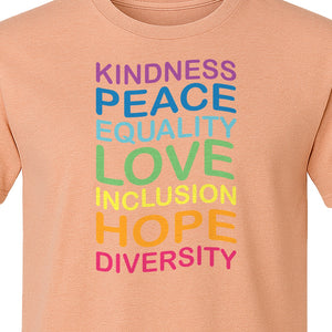 Inclusion Counts T-Shirt, Kindness Peace Equality Love Diversity Statement Design