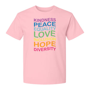 Inclusion Counts T-Shirt, Kindness Peace Equality Love Diversity Statement Design