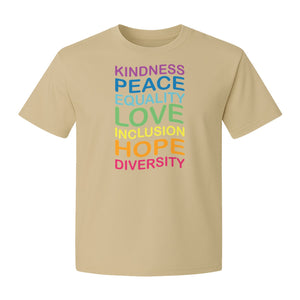 Inclusion Counts T-Shirt, Kindness Peace Equality Love Diversity Statement Design