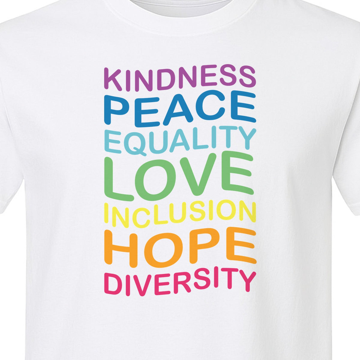 Inclusion Counts T-Shirt, Kindness Peace Equality Love Diversity Statement Design