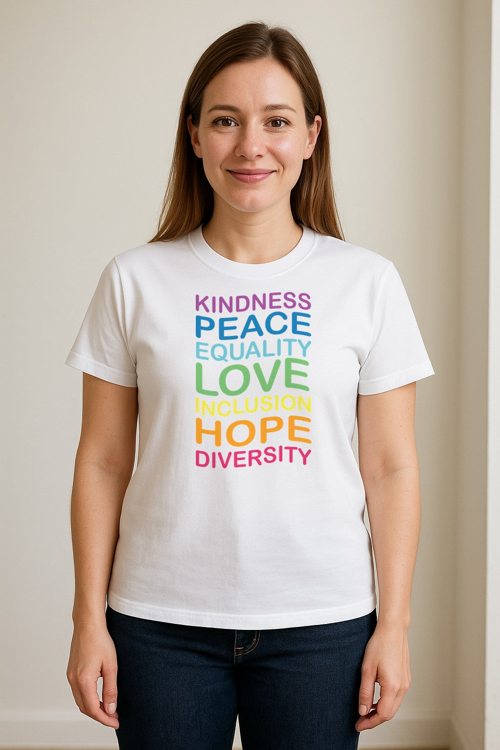 Inclusion Counts T-Shirt, Kindness Peace Equality Love Diversity Statement Design