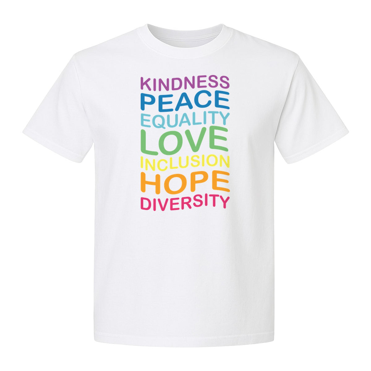 Inclusion Counts T-Shirt, Kindness Peace Equality Love Diversity Statement Design