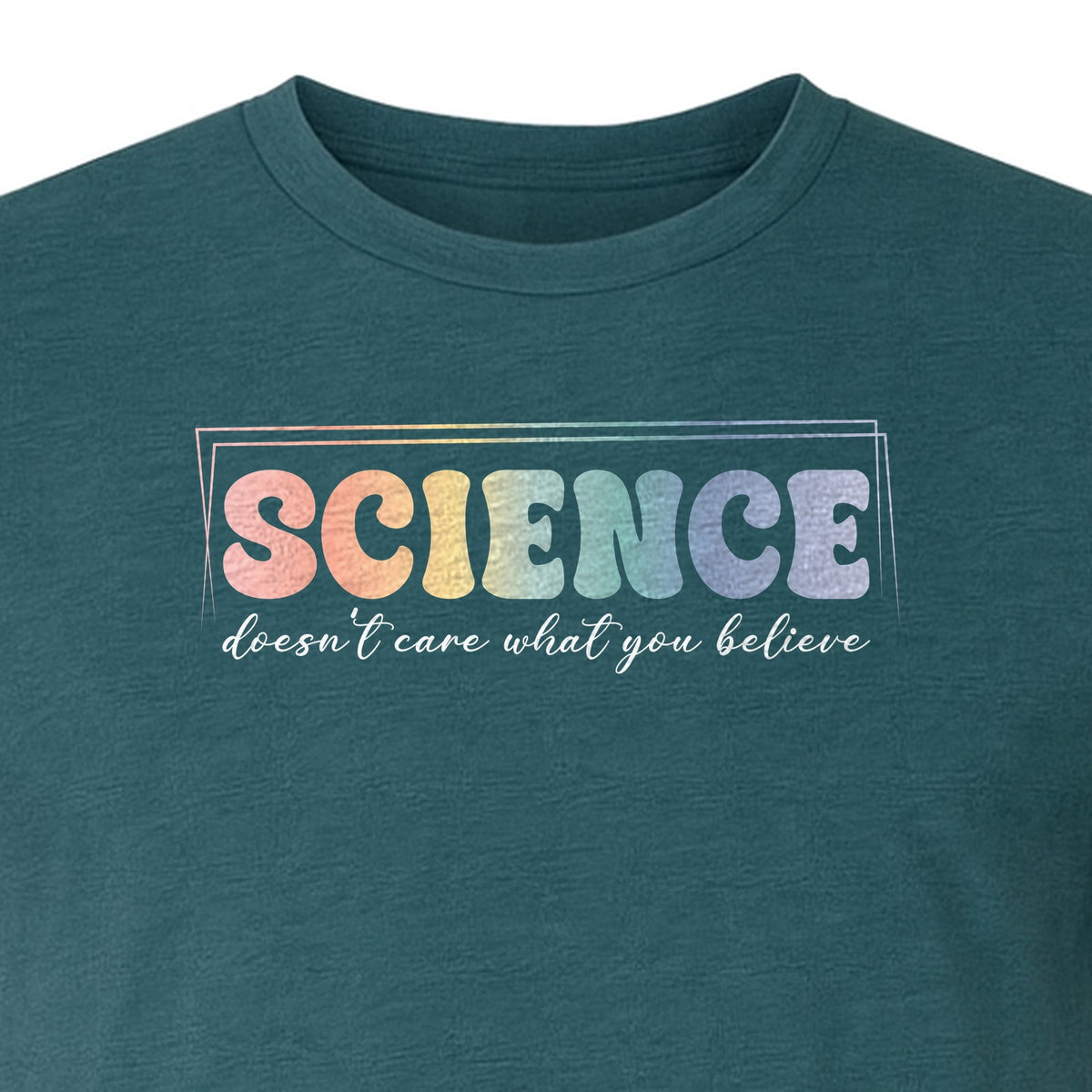Science Doesn't Care What You Believe T-Shirt, Quote Design for Scientists, Educators and Researchers