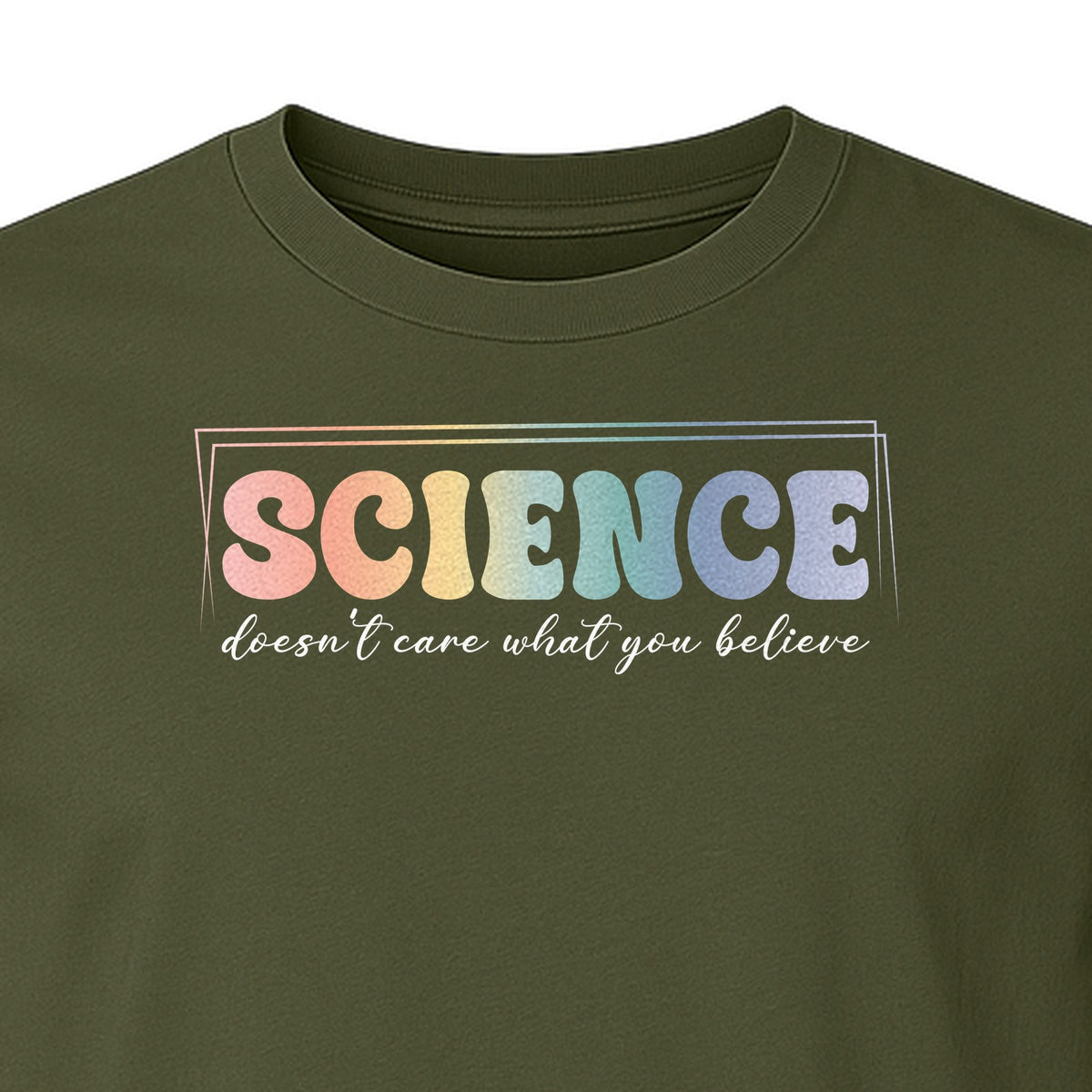 Science Doesn't Care What You Believe T-Shirt, Quote Design for Scientists, Educators and Researchers