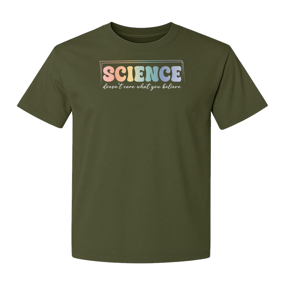 Science Doesn't Care What You Believe T-Shirt, Quote Design for Scientists, Educators and Researchers