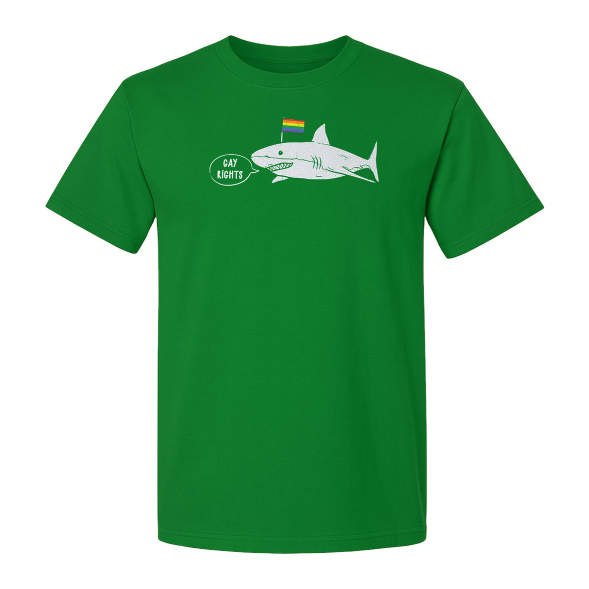 Shark Pride T-Shirt, Gay Rights Rainbow Flag Graphic for LGBTQ Equality Celebrations