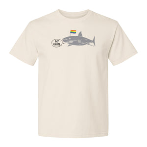 Shark Pride T-Shirt, Gay Rights Rainbow Flag Graphic for LGBTQ Equality Celebrations
