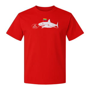 Shark Pride T-Shirt, Gay Rights Rainbow Flag Graphic for LGBTQ Equality Celebrations