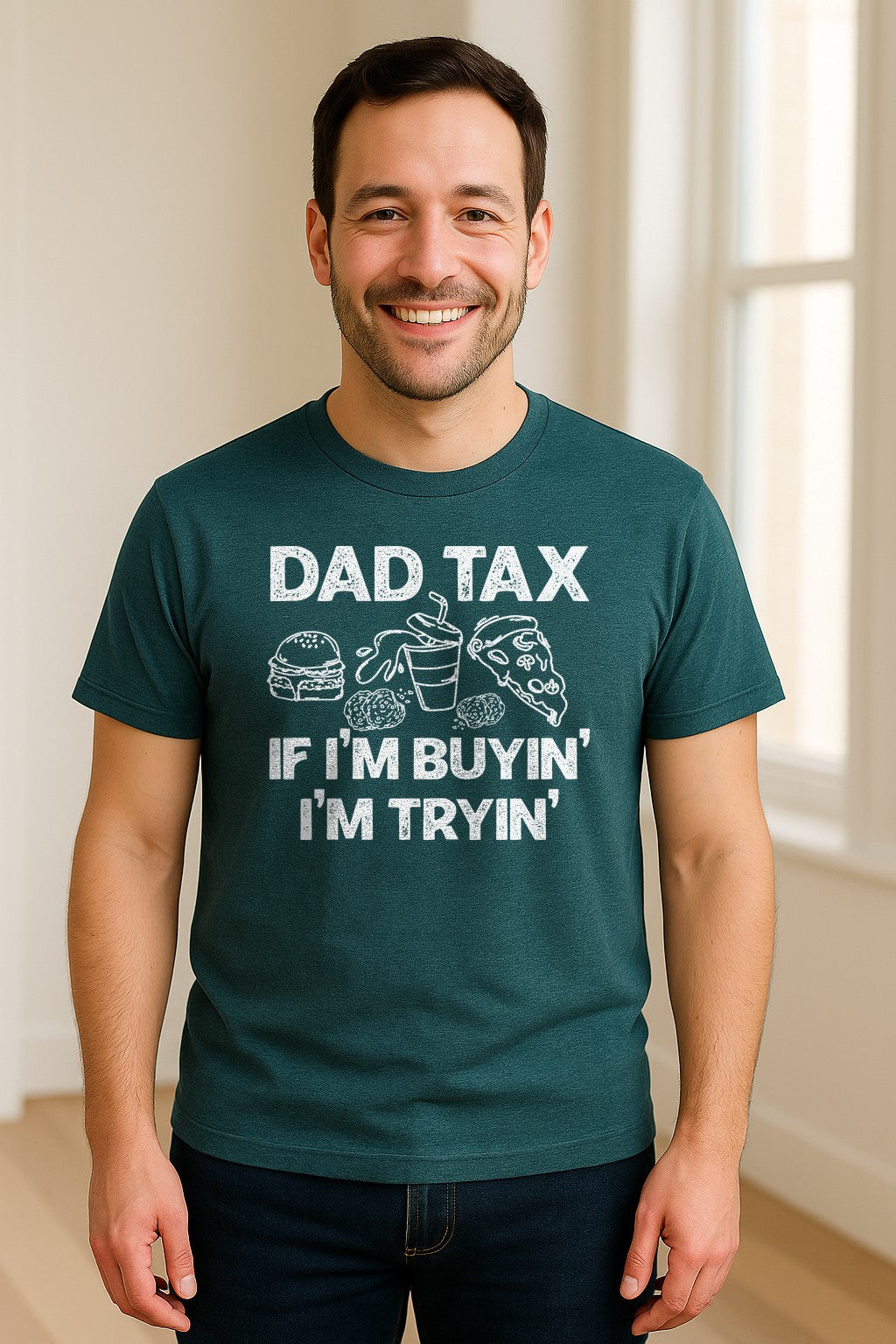 Dad Tax T-Shirt, Funny Food and Snack Quote for Father's Day and Birthdays