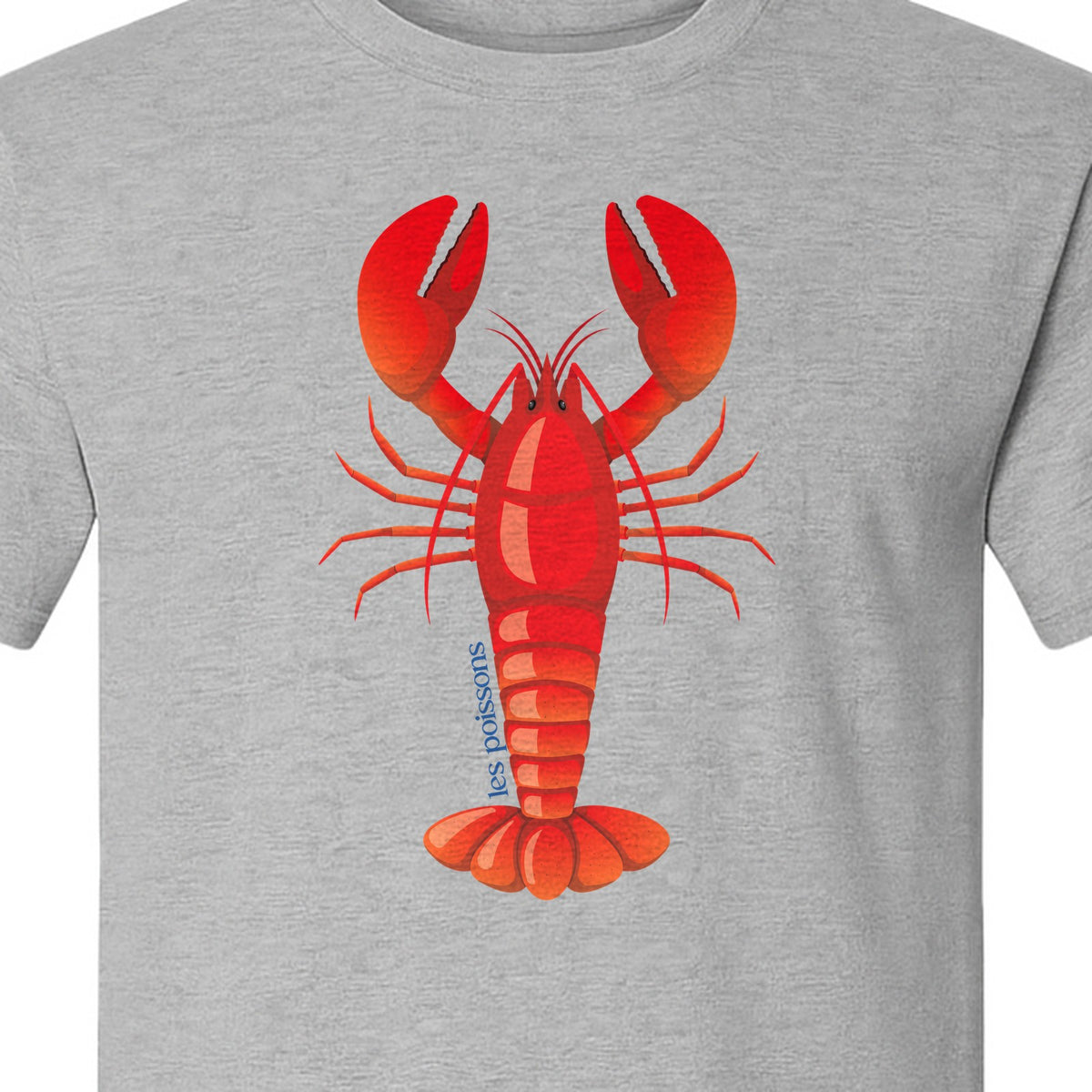 Lobster T-Shirt, Red Coastal Crustacean Graphic for Beach Trips, Seafood Lovers and Summer Vacations