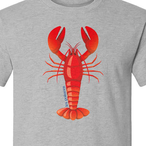 Lobster T-Shirt, Red Coastal Crustacean Graphic for Beach Trips, Seafood Lovers and Summer Vacations