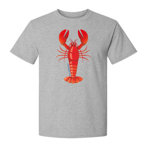 Lobster T-Shirt, Red Coastal Crustacean Graphic for Beach Trips, Seafood Lovers and Summer Vacations