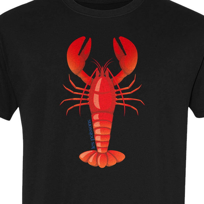 Lobster T-Shirt, Red Coastal Crustacean Graphic for Beach Trips, Seafood Lovers and Summer Vacations