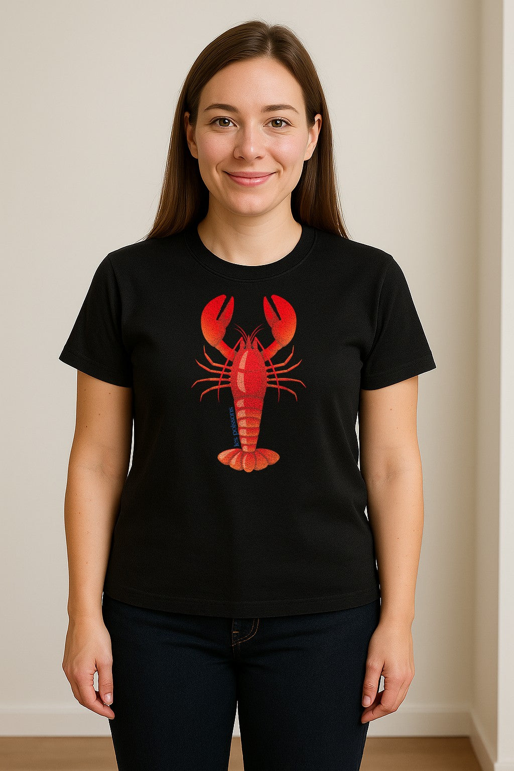 Lobster T-Shirt, Red Coastal Crustacean Graphic for Beach Trips, Seafood Lovers and Summer Vacations
