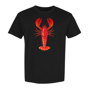 Lobster T-Shirt, Red Coastal Crustacean Graphic for Beach Trips, Seafood Lovers and Summer Vacations