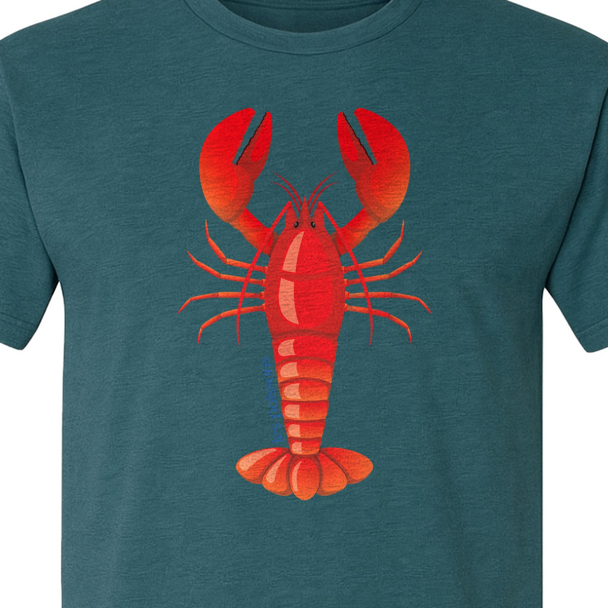 Lobster T-Shirt, Red Coastal Crustacean Graphic for Beach Trips, Seafood Lovers and Summer Vacations