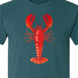 Lobster T-Shirt, Red Coastal Crustacean Graphic for Beach Trips, Seafood Lovers and Summer Vacations