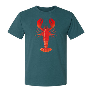 Lobster T-Shirt, Red Coastal Crustacean Graphic for Beach Trips, Seafood Lovers and Summer Vacations