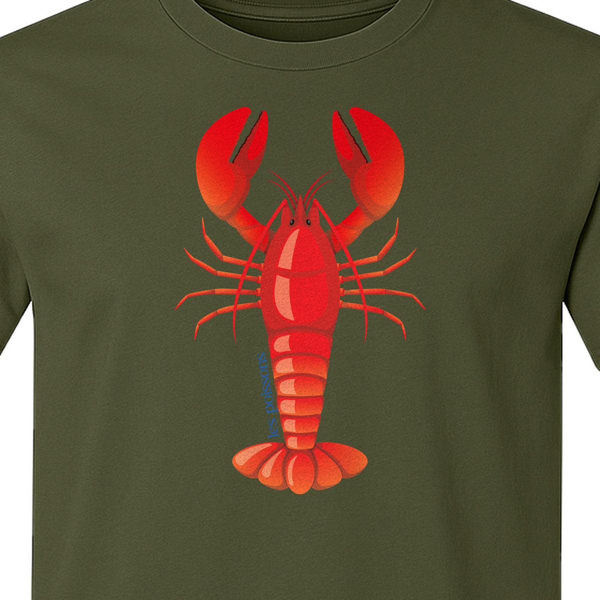 Lobster T-Shirt, Red Coastal Crustacean Graphic for Beach Trips, Seafood Lovers and Summer Vacations