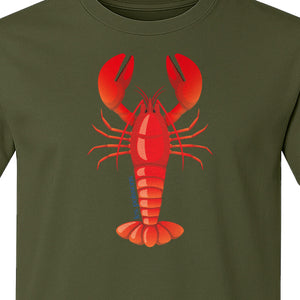 Lobster T-Shirt, Red Coastal Crustacean Graphic for Beach Trips, Seafood Lovers and Summer Vacations