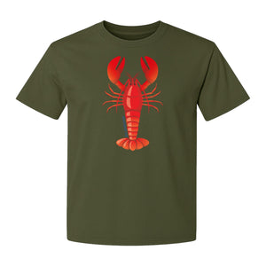 Lobster T-Shirt, Red Coastal Crustacean Graphic for Beach Trips, Seafood Lovers and Summer Vacations