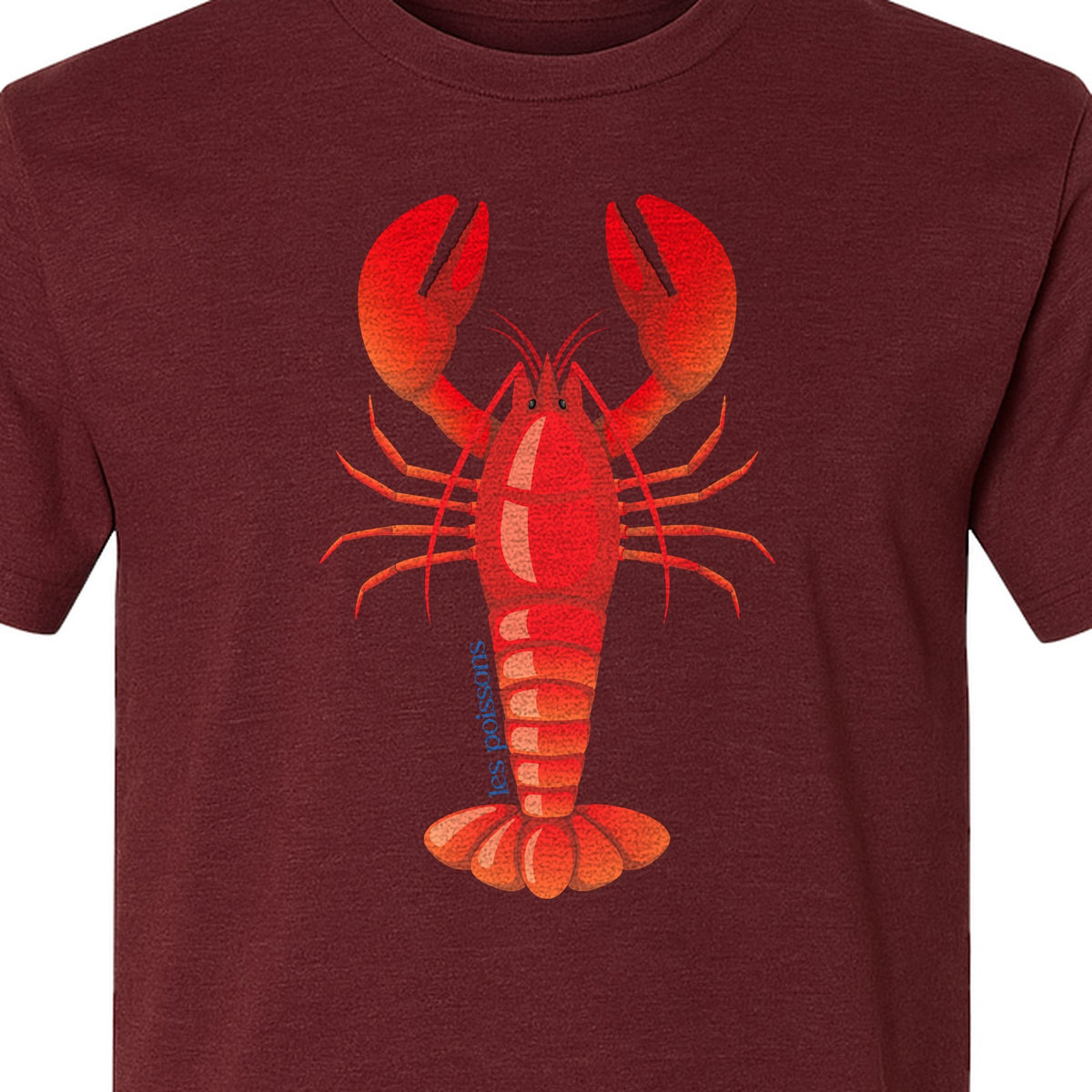 Lobster T-Shirt, Red Coastal Crustacean Graphic for Beach Trips, Seafood Lovers and Summer Vacations