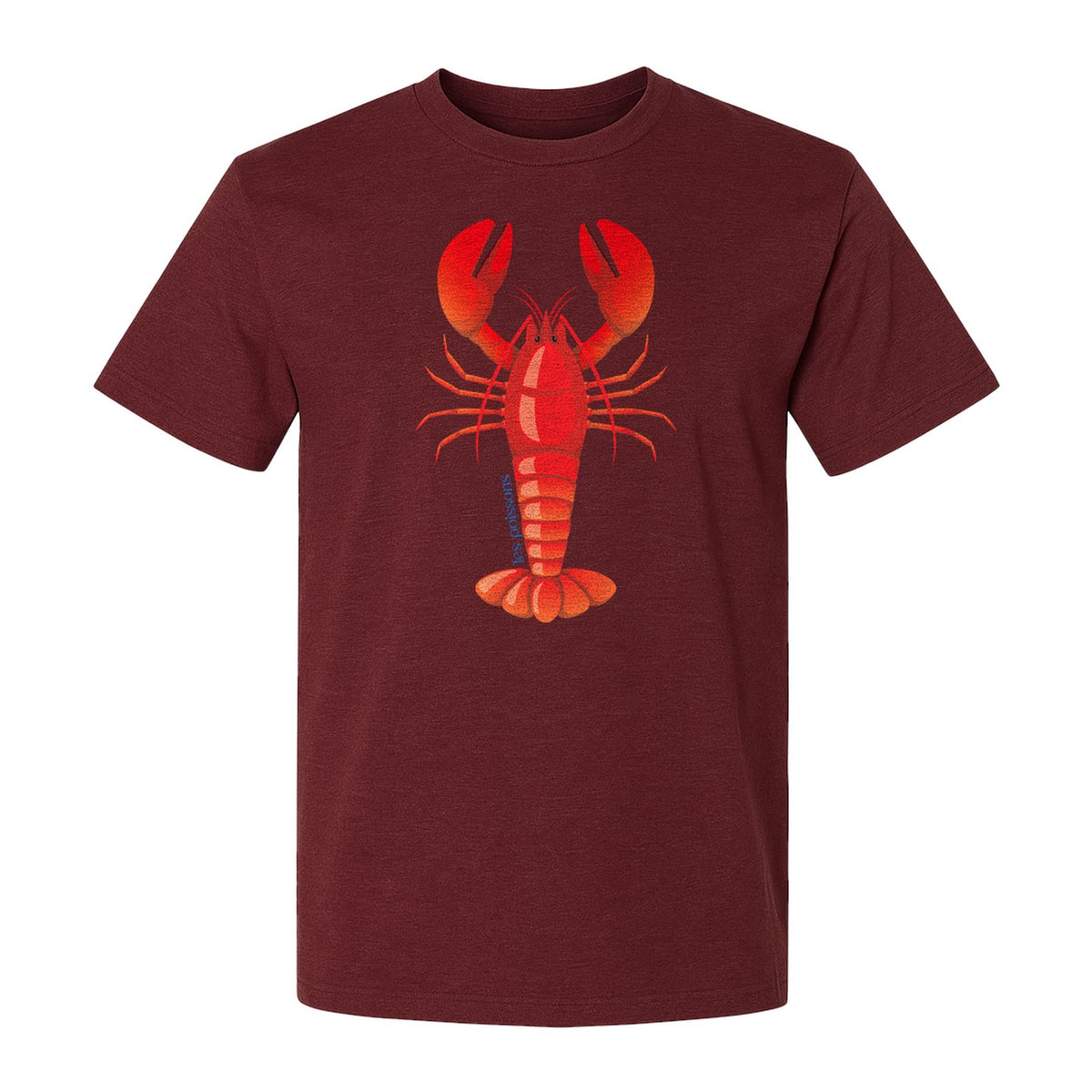Lobster T-Shirt, Red Coastal Crustacean Graphic for Beach Trips, Seafood Lovers and Summer Vacations