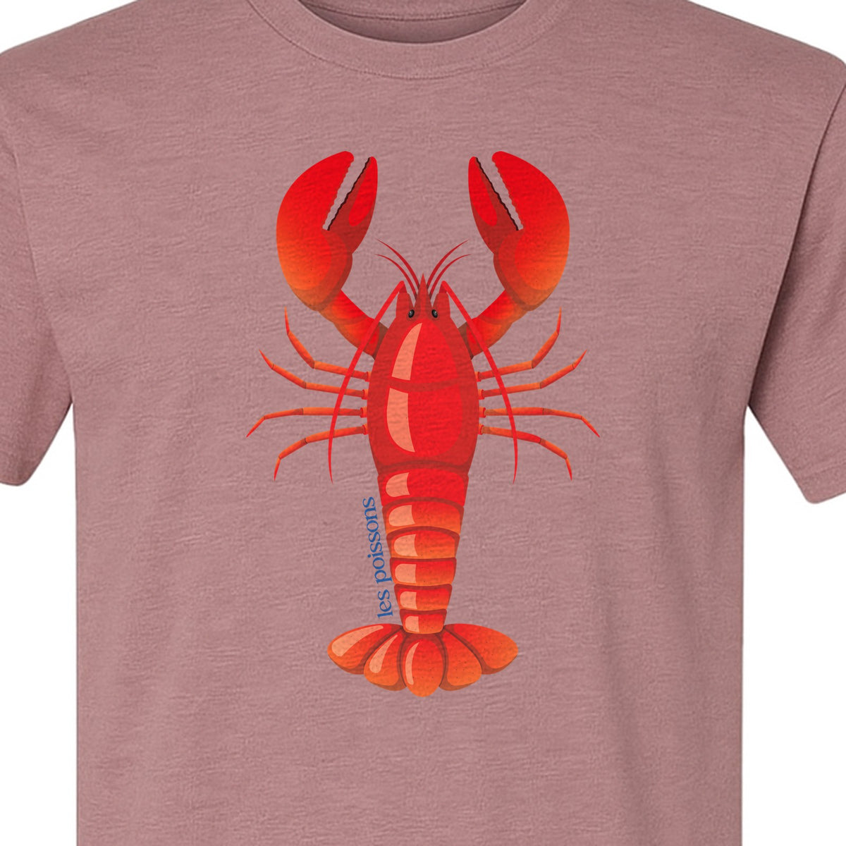 Lobster T-Shirt, Red Coastal Crustacean Graphic for Beach Trips, Seafood Lovers and Summer Vacations