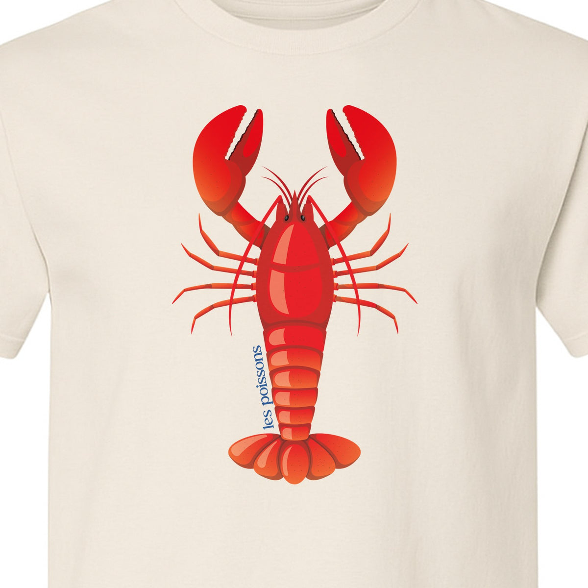 Lobster T-Shirt, Red Coastal Crustacean Graphic for Beach Trips, Seafood Lovers and Summer Vacations
