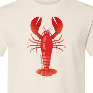 Lobster T-Shirt, Red Coastal Crustacean Graphic for Beach Trips, Seafood Lovers and Summer Vacations