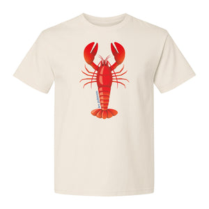 Lobster T-Shirt, Red Coastal Crustacean Graphic for Beach Trips, Seafood Lovers and Summer Vacations